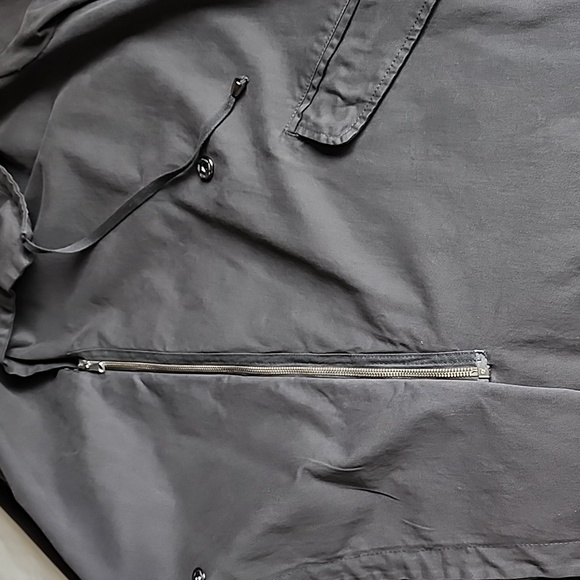 TYLI Italy Two-Layer Chain Rhinestone Detail Gray Coat - Picture 8 of 13